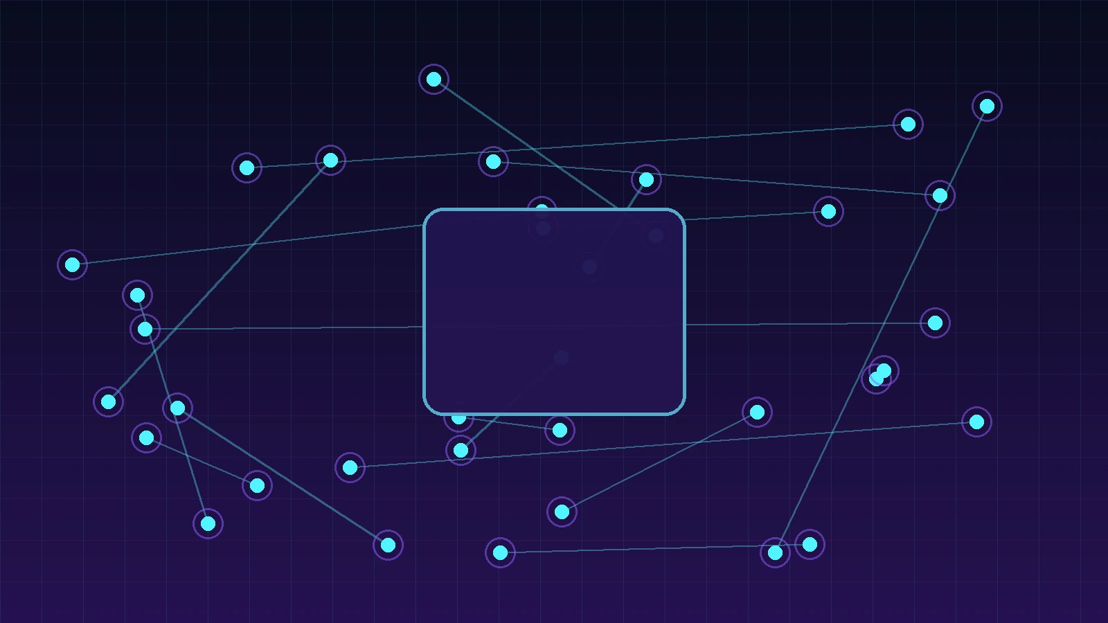 Abstract network of connected nodes